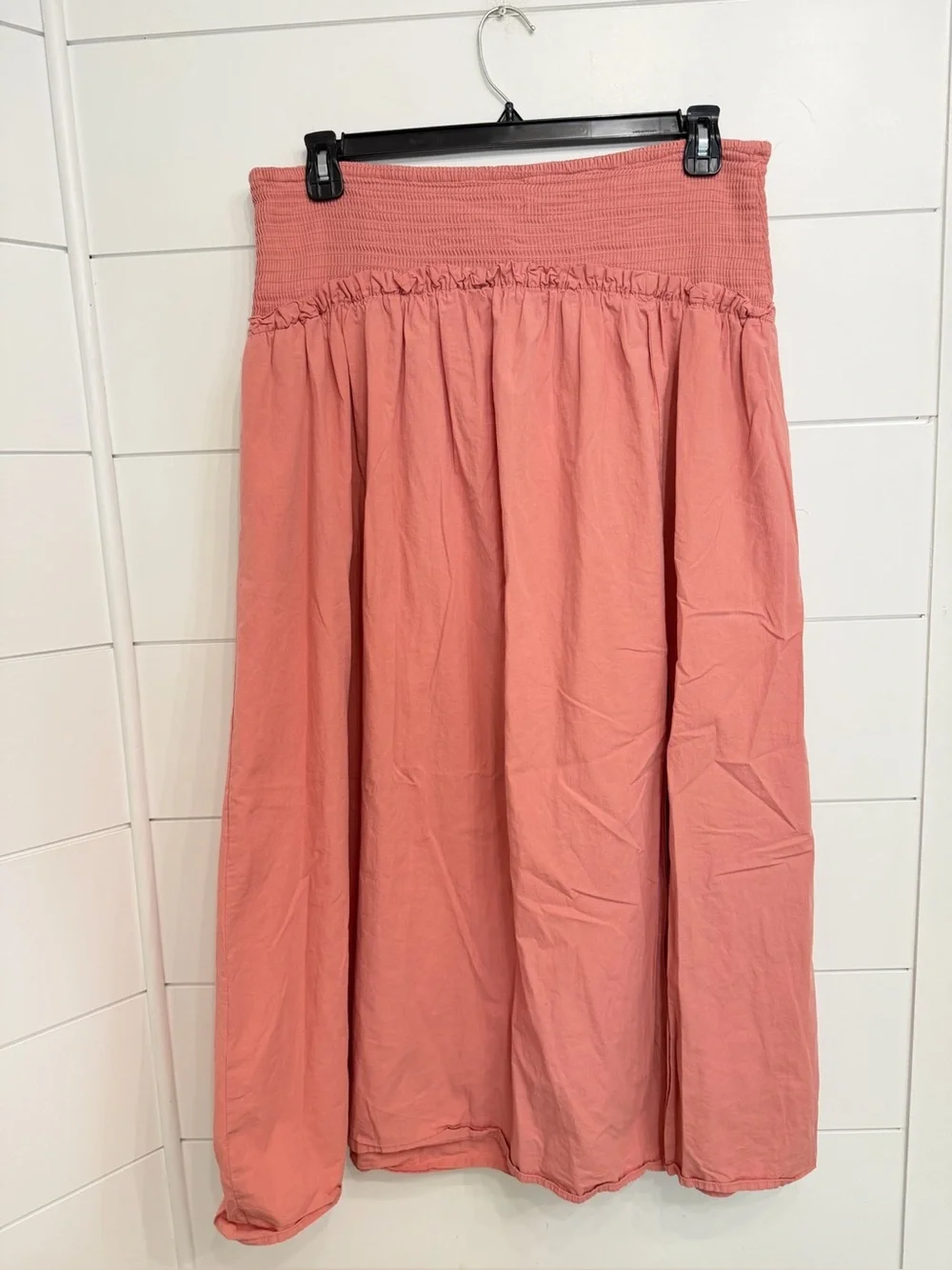 Anthropologie Pink Smocked Yoke Maxi Skirt Size Small 36797 - Picture 5 of 8